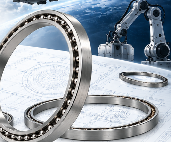 Thin section ball bearings on precision engineering drawings